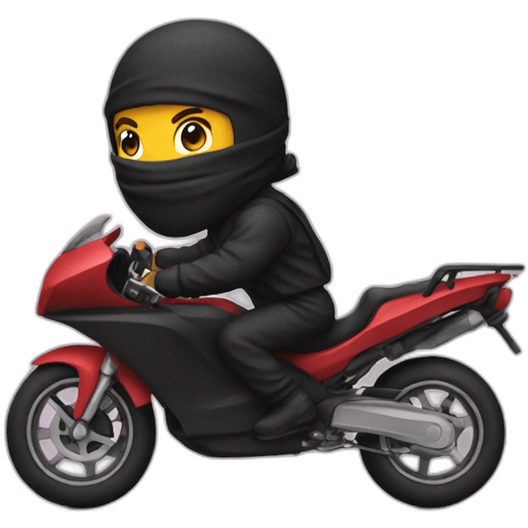 Ninja riding a car emoji