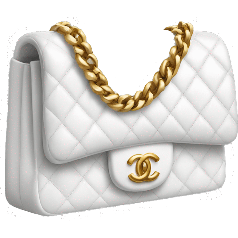 White Chanel bag emoji