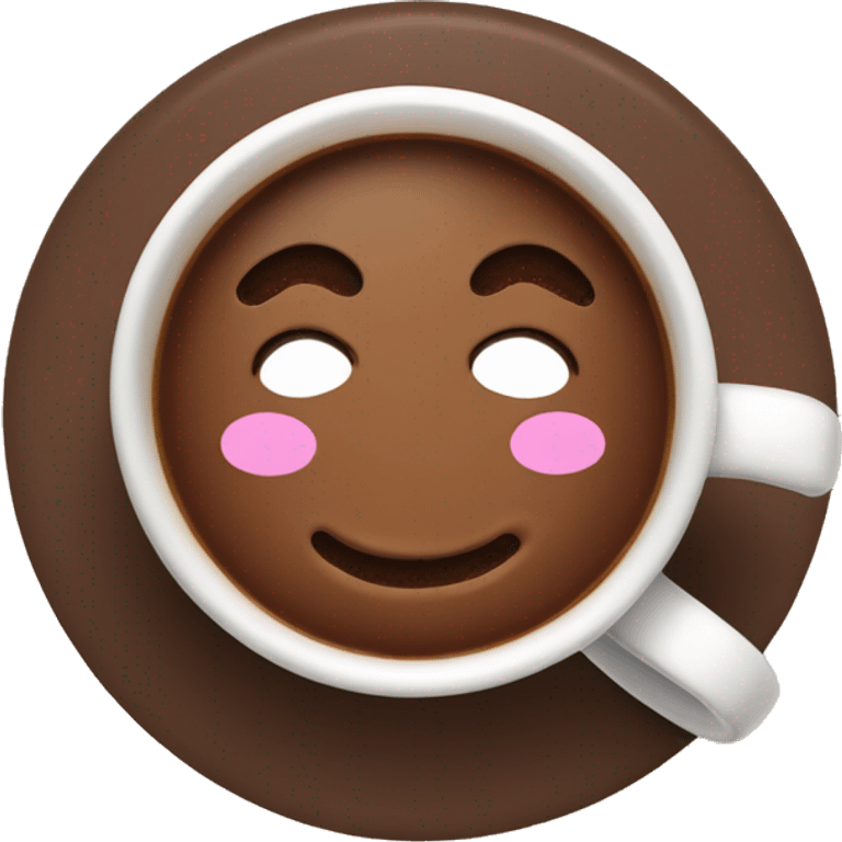 Brown Bow on a cup of hot chocolate  emoji