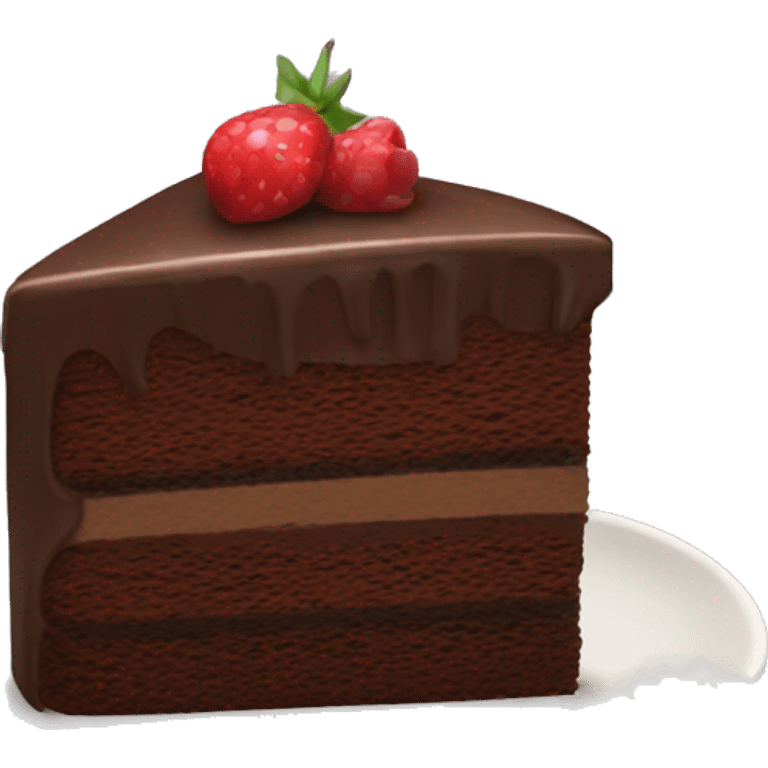 Chocolate cake ( slice ) emoji