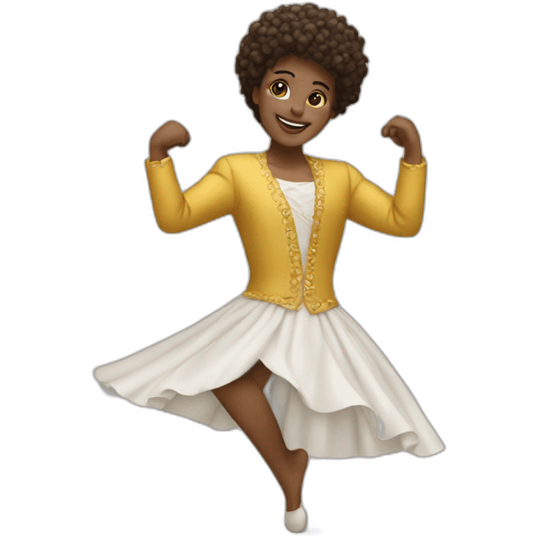 Chat avec une tenue de danse emoji