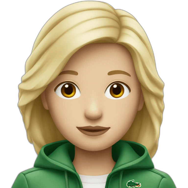 Blond girl with lacoste jacket emoji