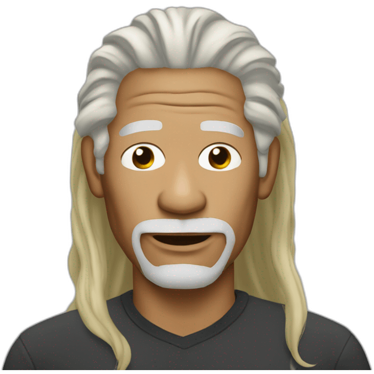 Blond long hair Morgan Freeman emoji