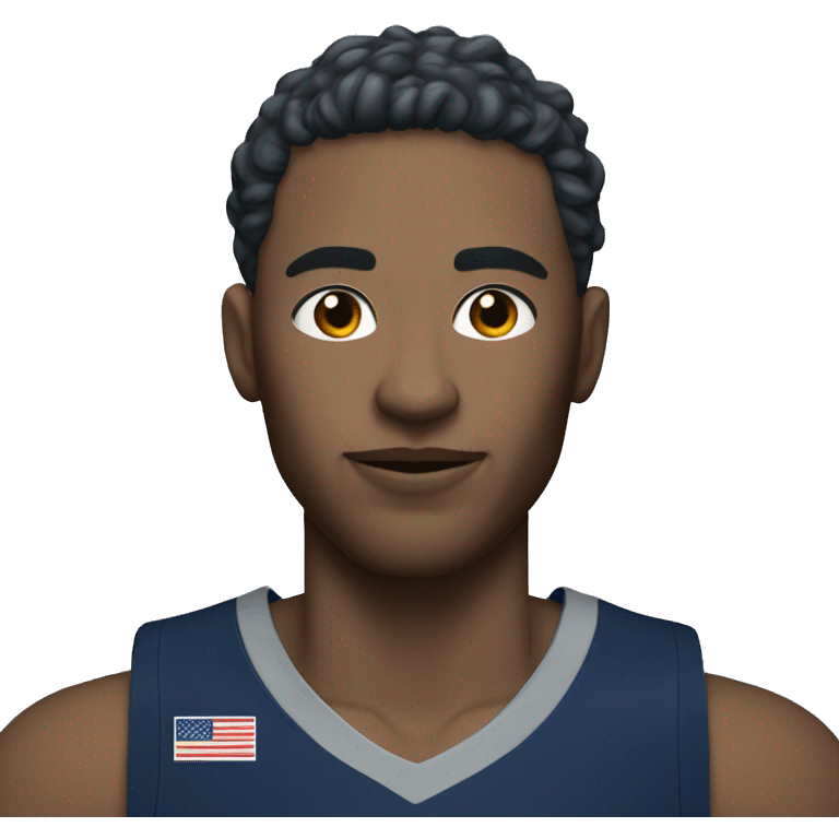 basketball player in dark blue and silver uniform emoji