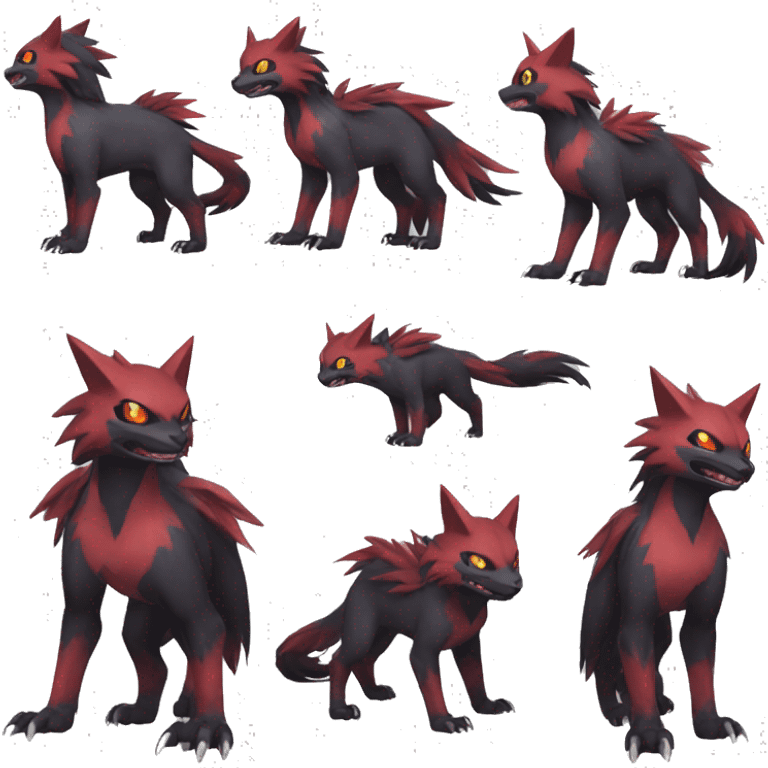 Nargacuga-Litten-Zoroark full body emoji