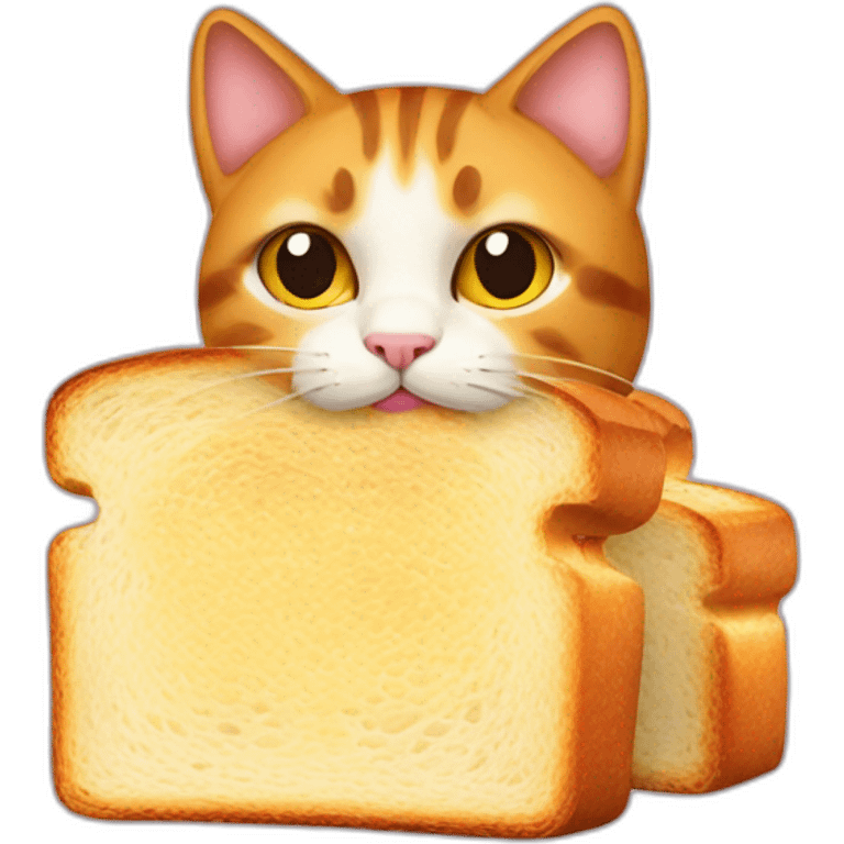 a cat with a buttered toast on its back emoji