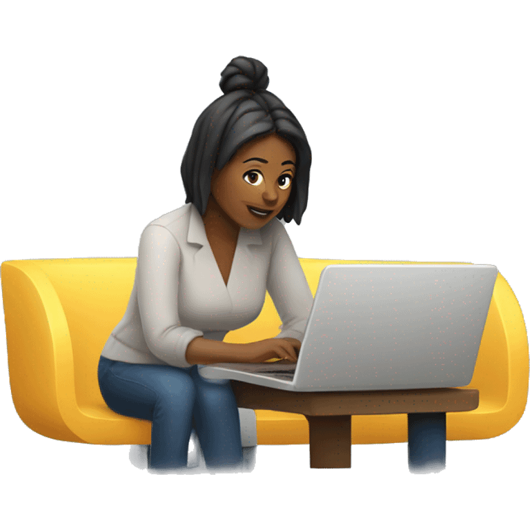 startup-designer-with-laptop-woman emoji