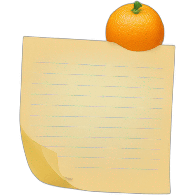 orange post it with writing emoji