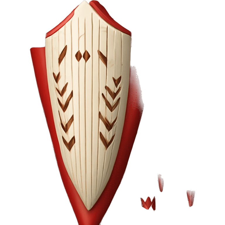 Intricately carved ivory quiver full of wooden arrows with bright red fletching  emoji