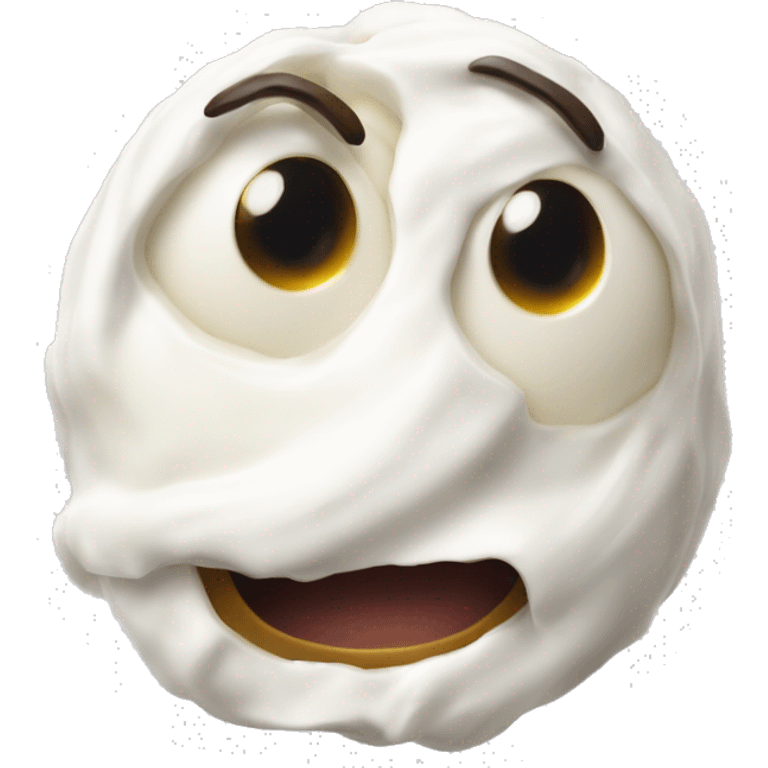 A single Burrata whithout eyes, only aliment emoji