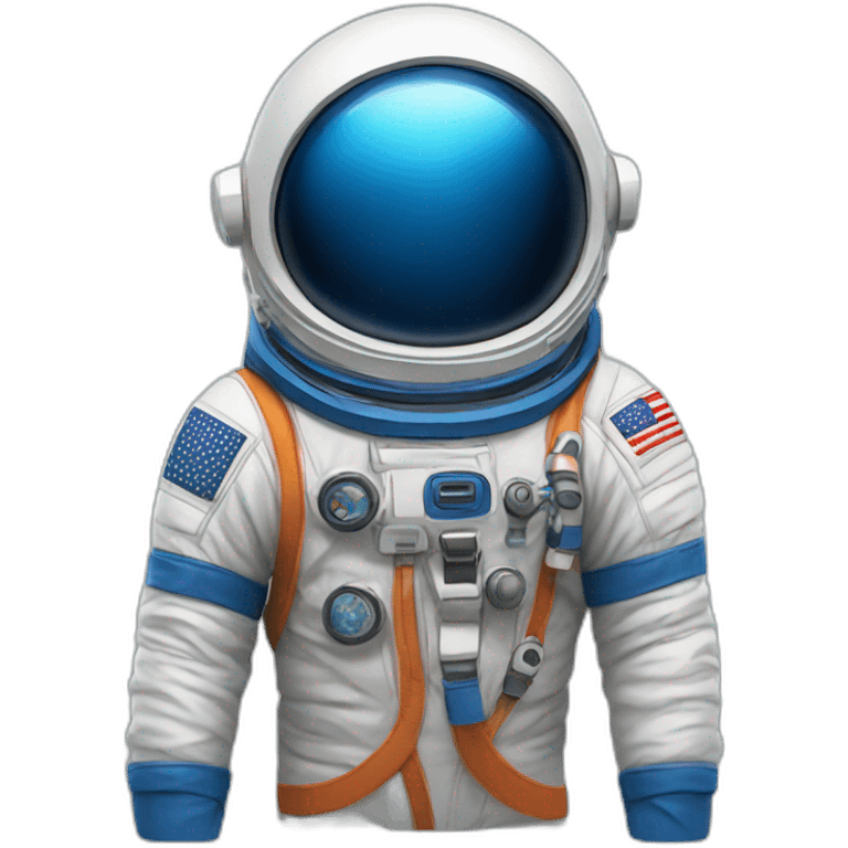 Space explorer with blue spacesuit emoji