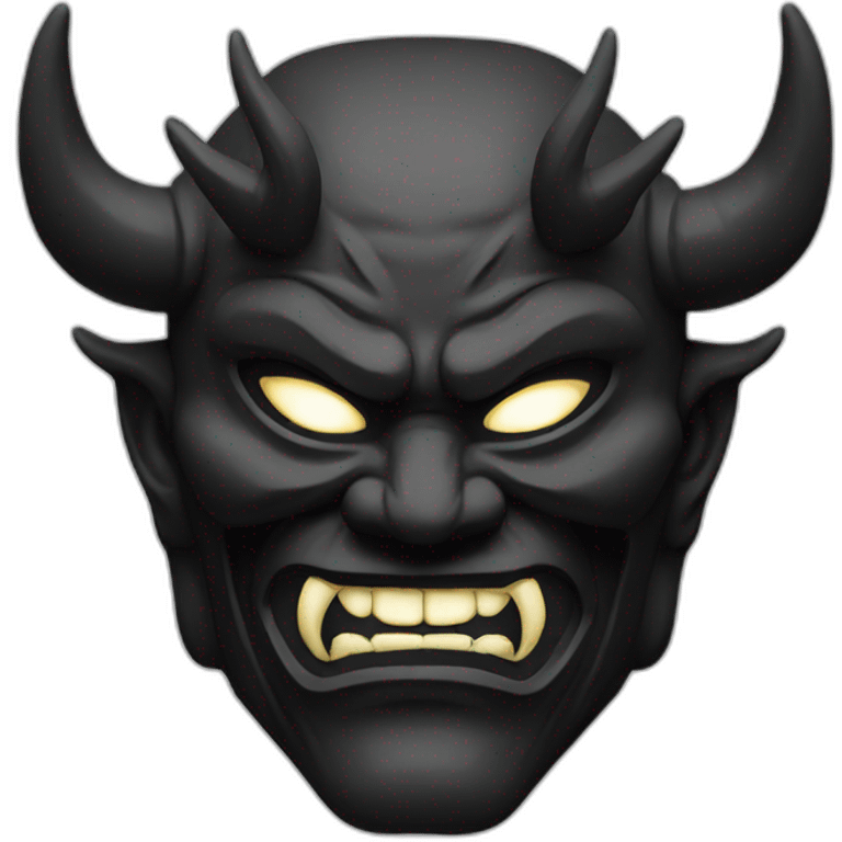 oni mask, black, very detailed  emoji