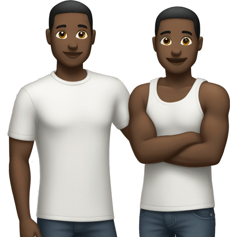 Black white gay couple emoji