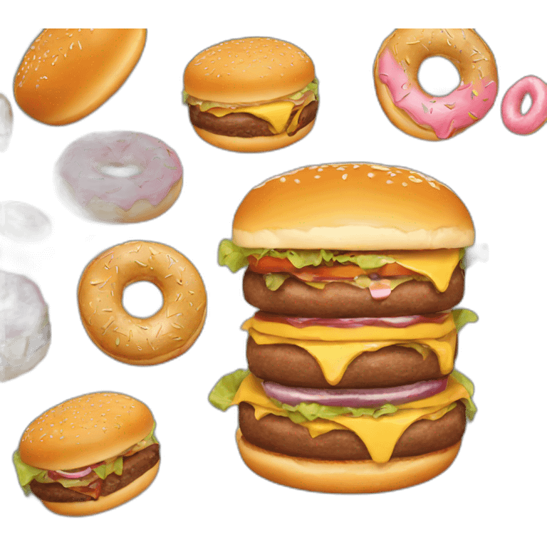 Burger au donuts emoji