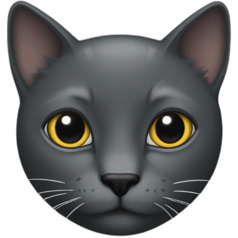 Dark gray cat emoji