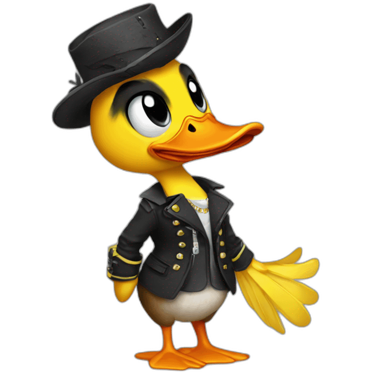 A punky duck emoji