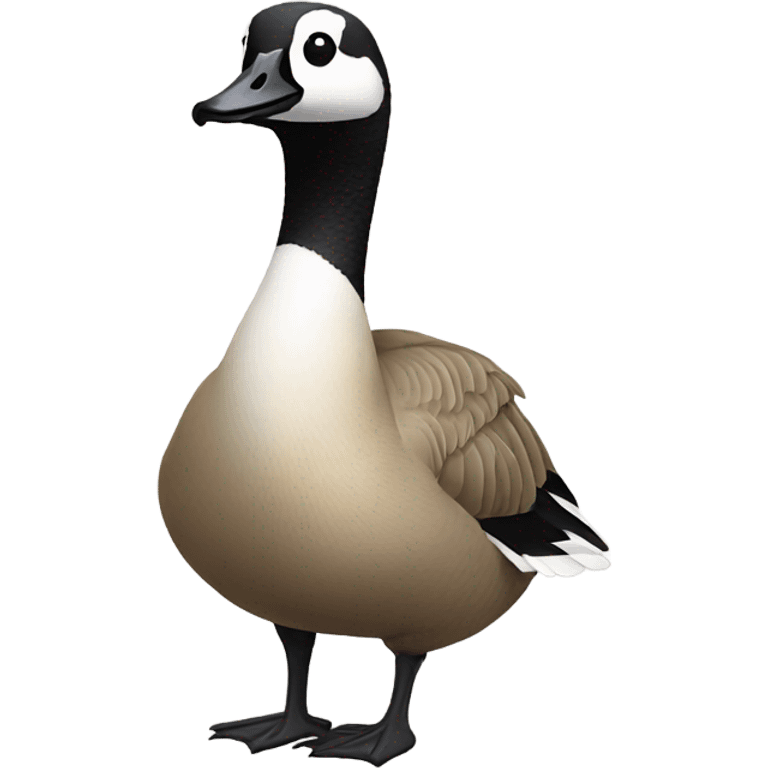 Canadian goose holding a beer emoji