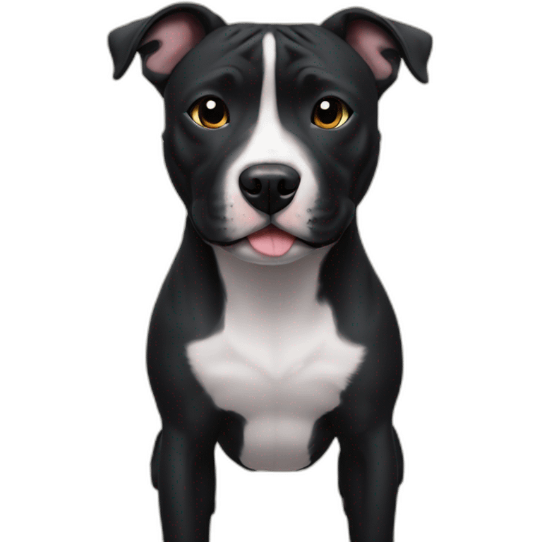 staffordshire bull terrier black emoji