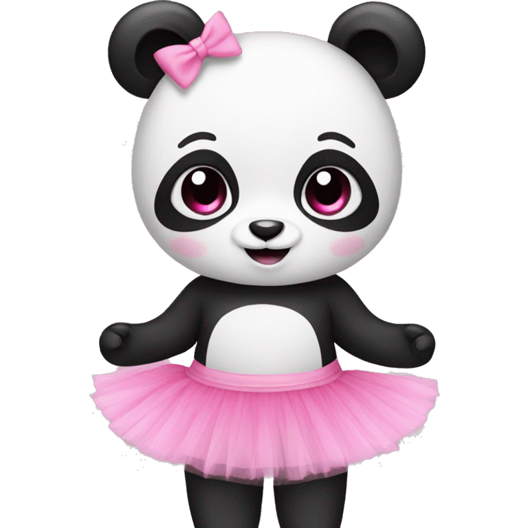 panda with a pink tutu emoji