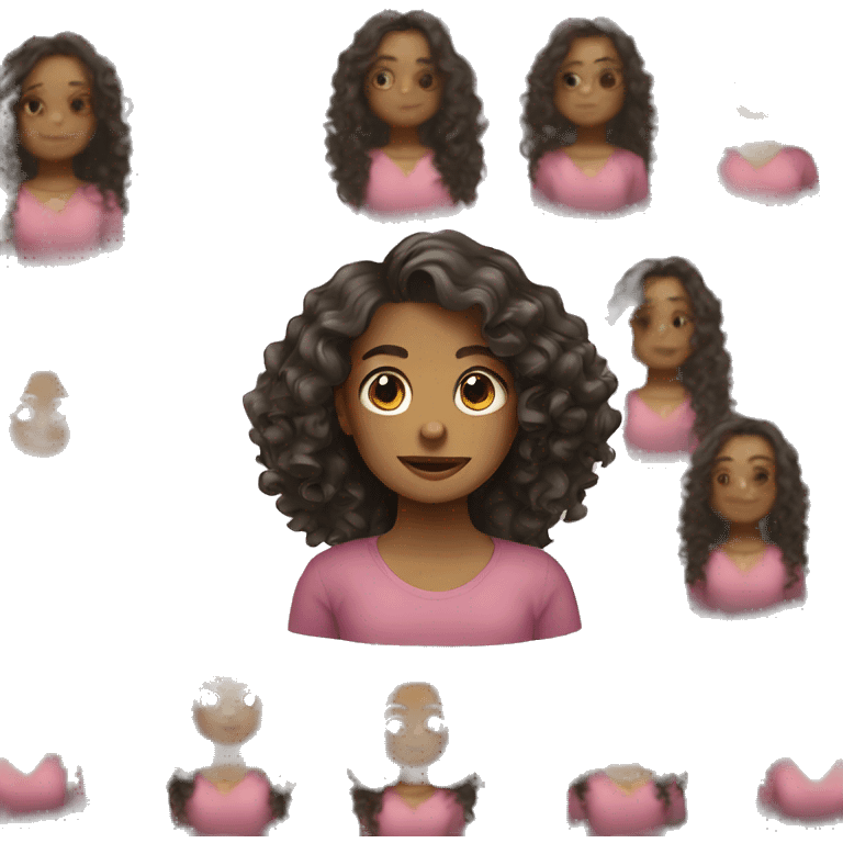 girl with long curly hair  emoji