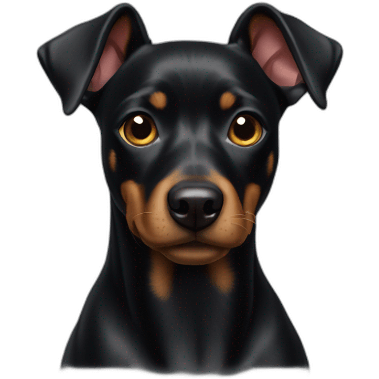 Black pinscher mini old emoji