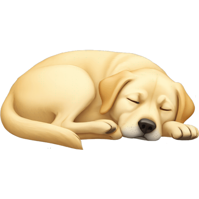 Yellow lab sleeping emoji