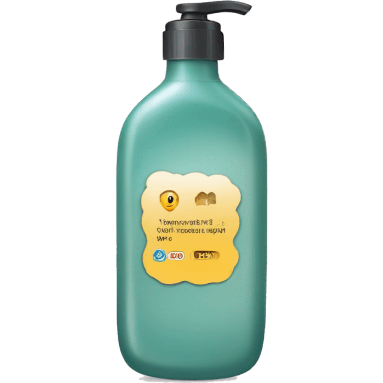 labelled bottle of hair conditioner emoji