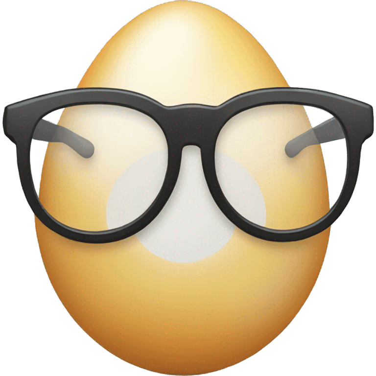 egg with glasses emoji