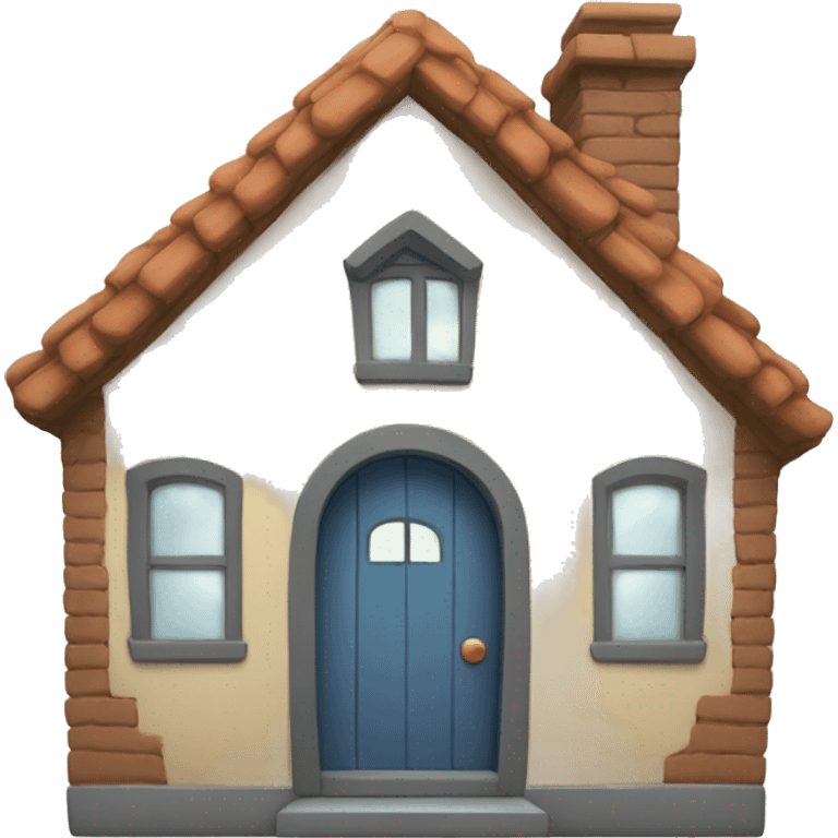 An emoji of a house with a door slightly open, symbolizing a visit or a guest arriving emoji