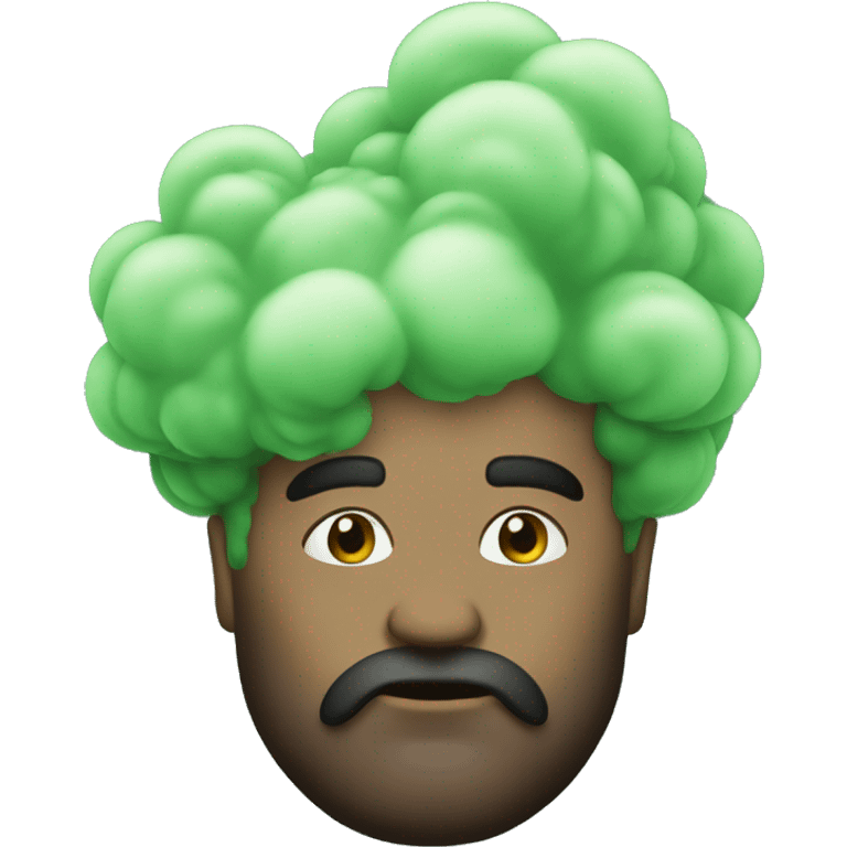 Heavy guy green smoke emoji