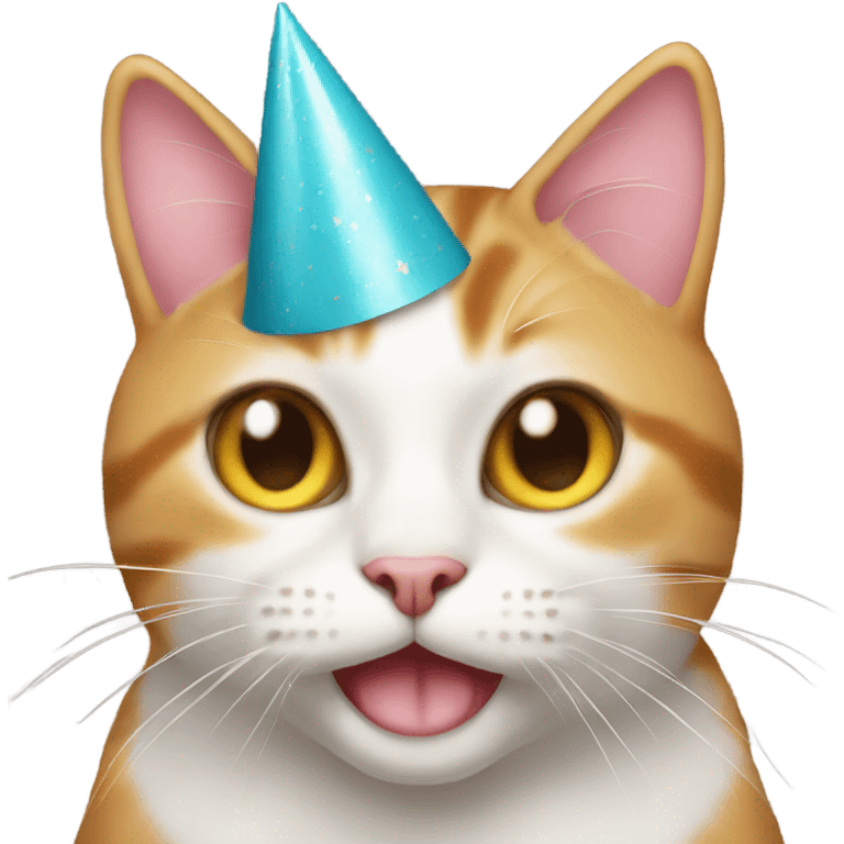 Cat with party hat emoji