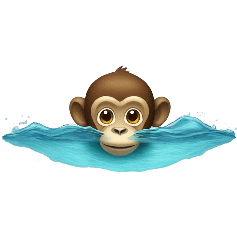 Monkey swimming  emoji