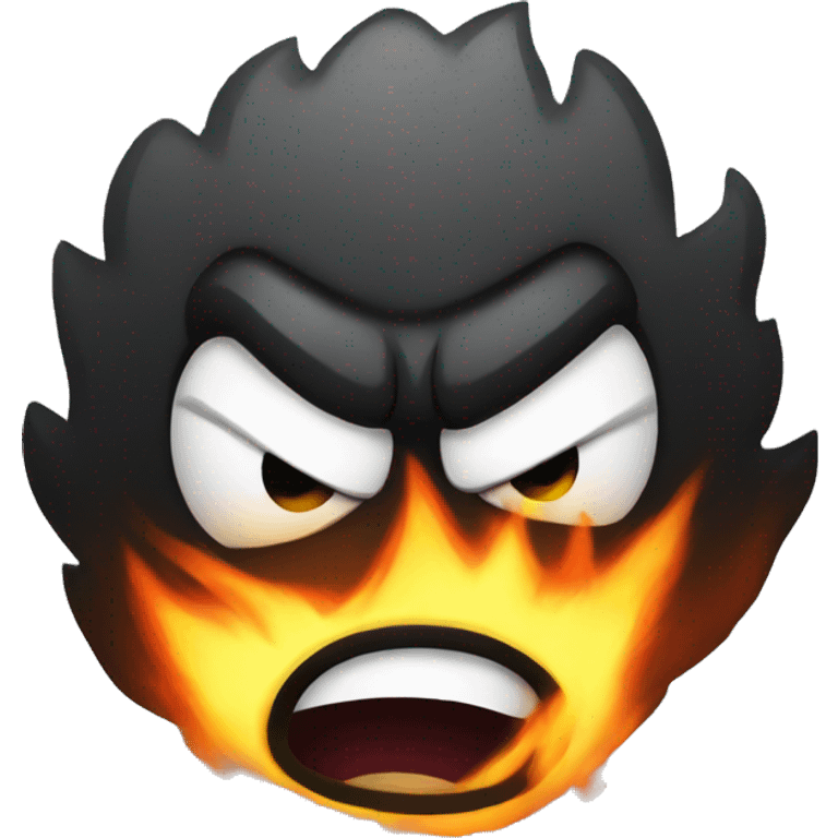 Angry fire face emoji