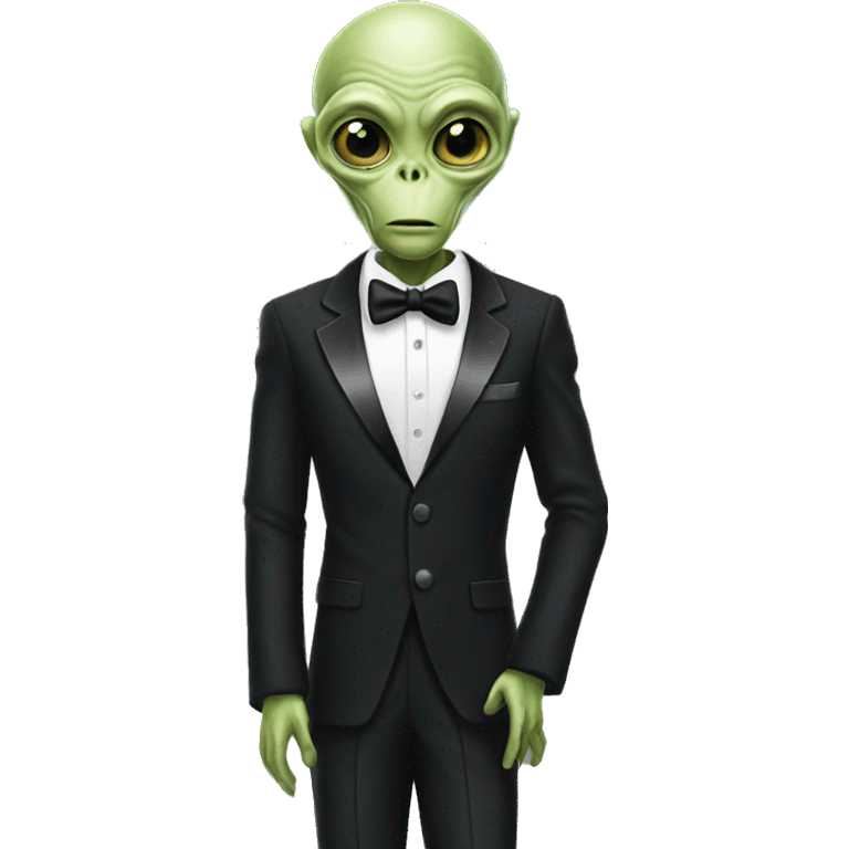 Alien wearing tuxedo  emoji