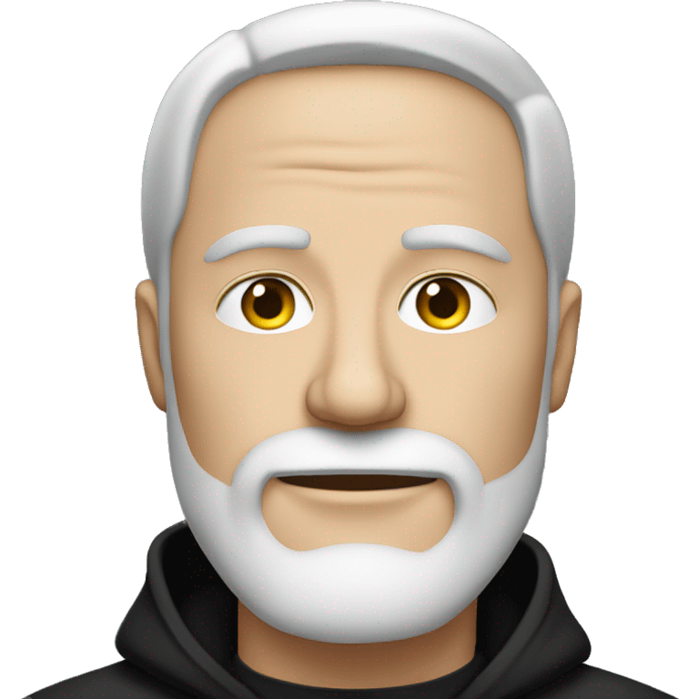 White bearded man, CEO, wearing a black hoodie emoji