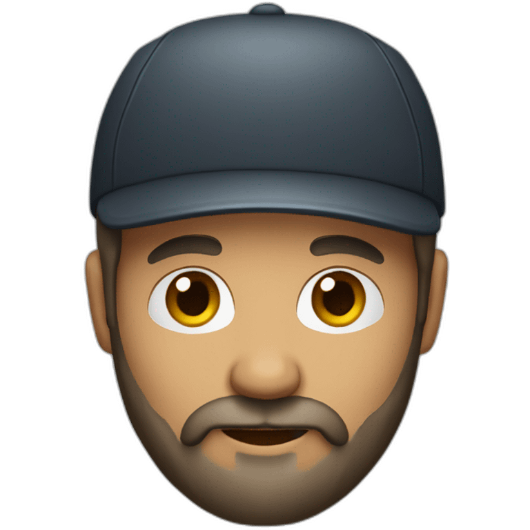 A bearded man with a backward cap emoji