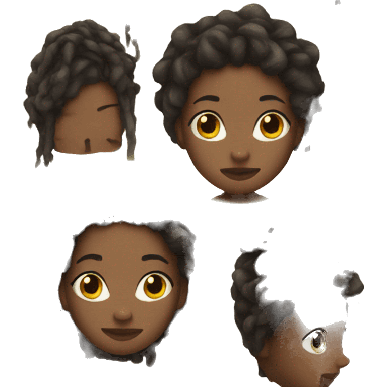 Black girl with locs emoji