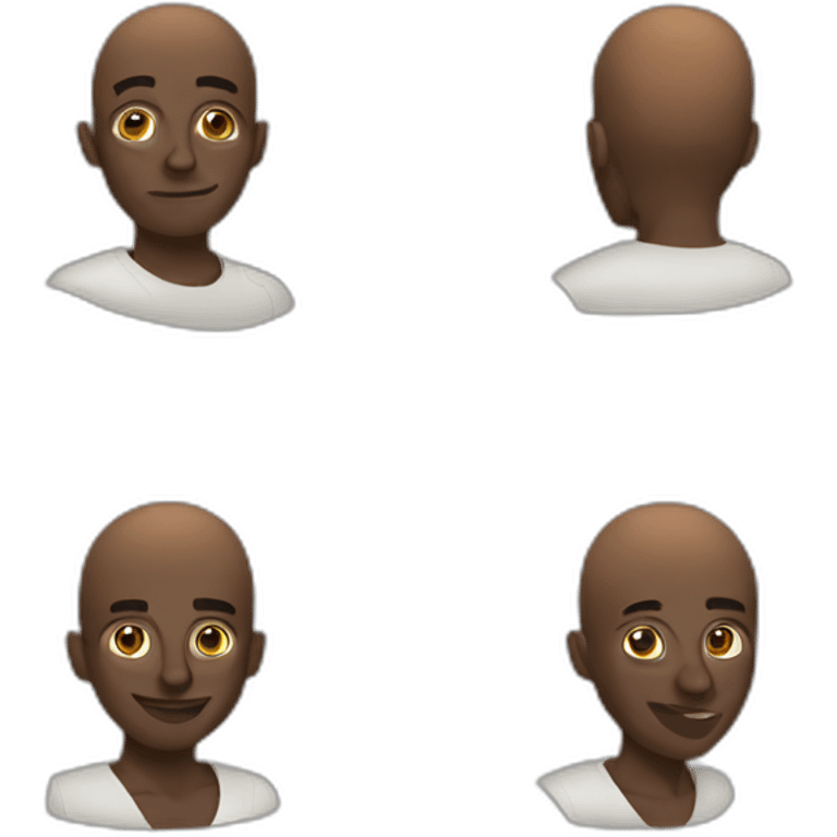 Maurice N Leacock is bald and Dark skinned emoji