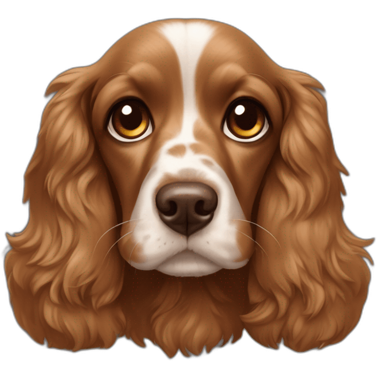 Cachorro Cocker spaniel marrom dormindo olhos fechados emoji