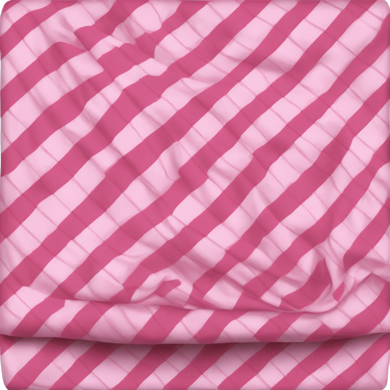 pink plaid folded blanket emoji