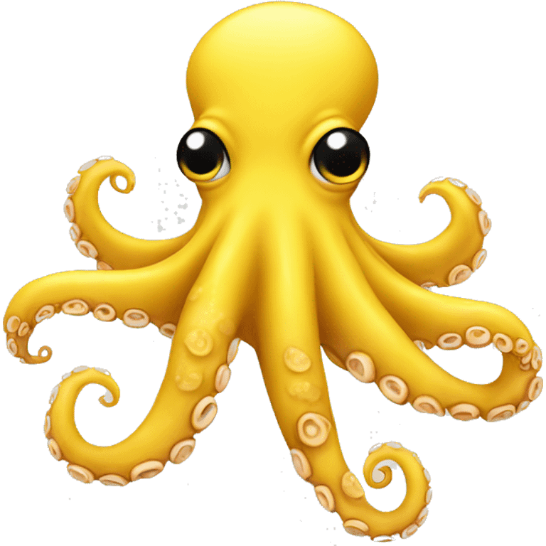 cute yellow catroon octopus emoji