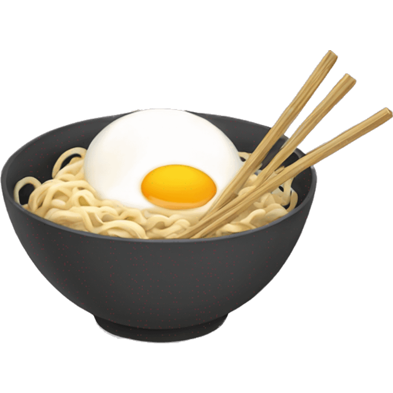 Noodle ramen and egg emoji