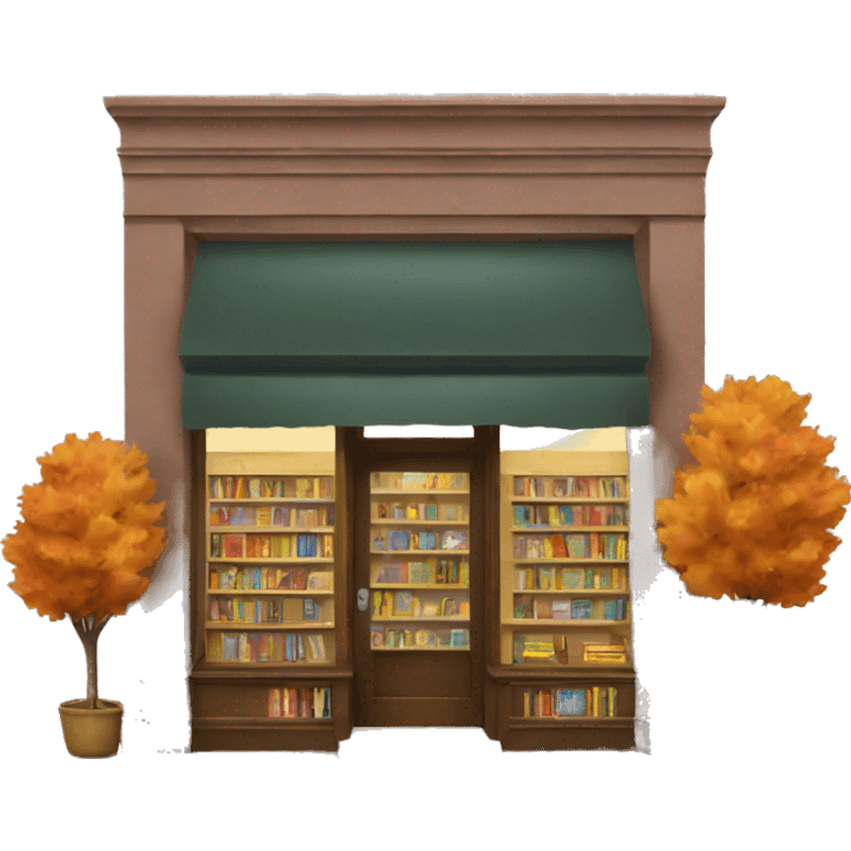 Bookstore in fall emoji