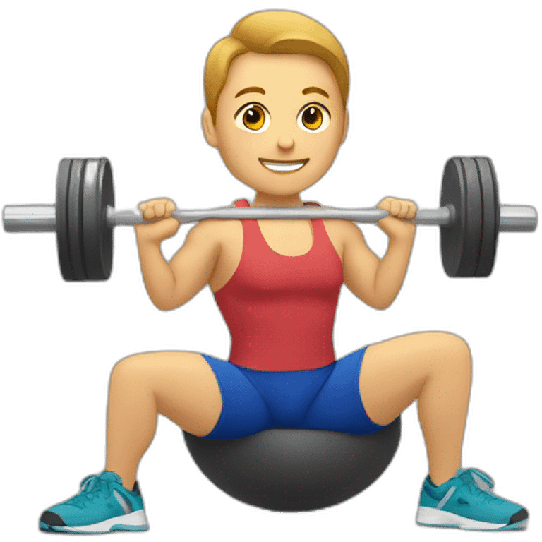 adaptive strength training, featuring a person with one leg engaged in weightlifting. emoji