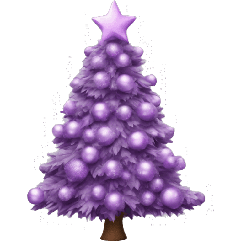 Mauve christmas tree emoji