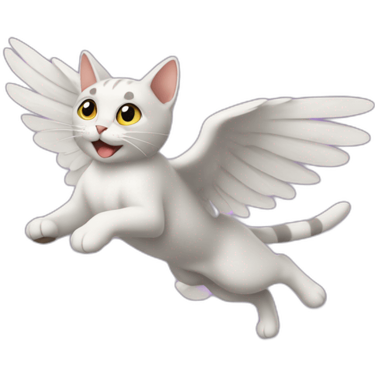 a flying cat emoji