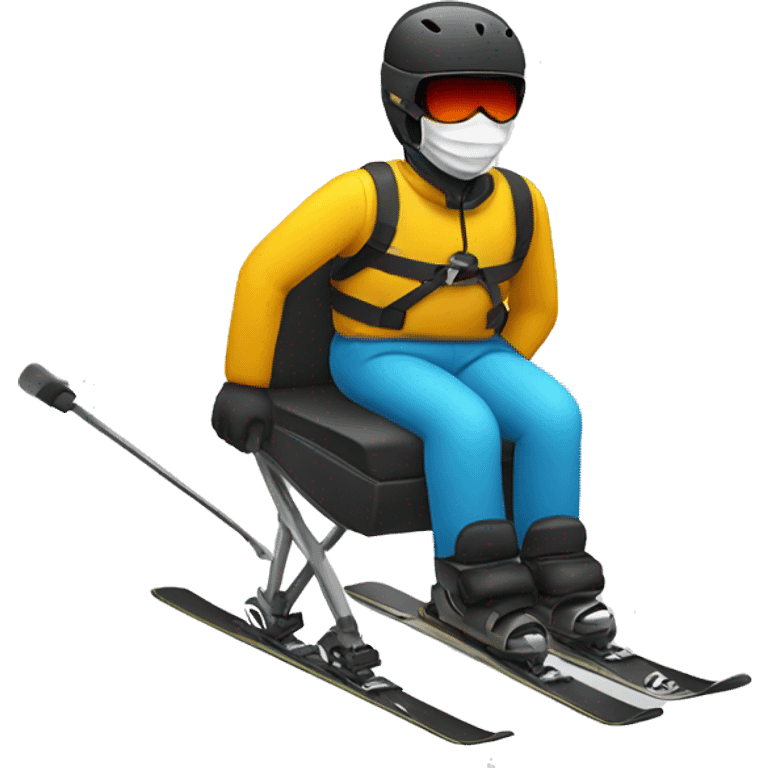 Handicap with mask ski  emoji