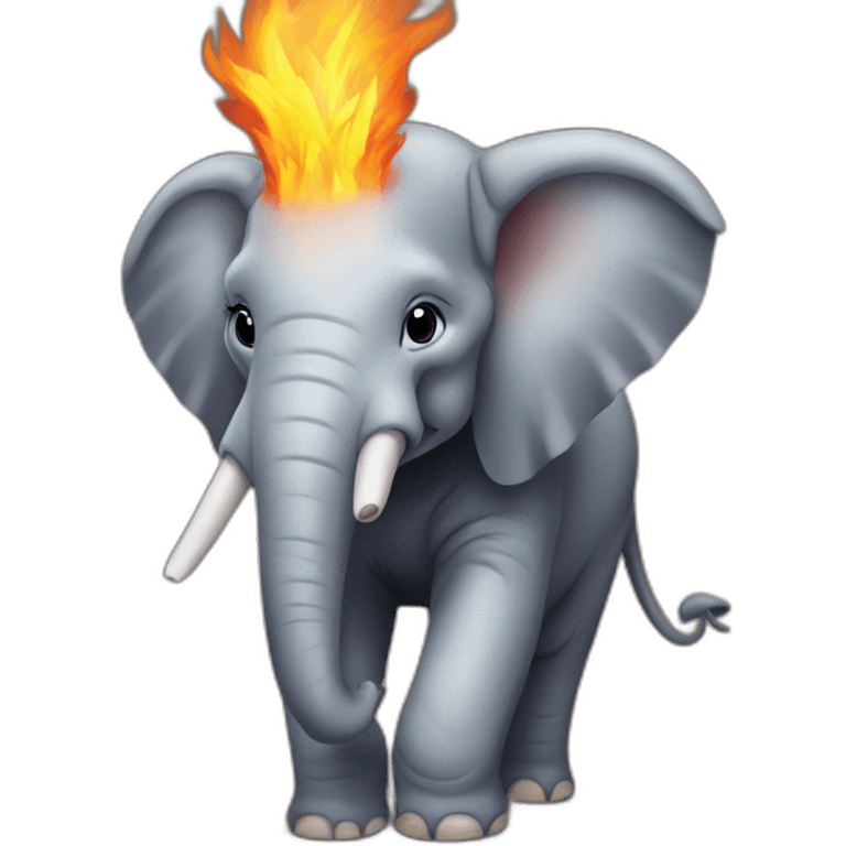 Elephant on fire emoji