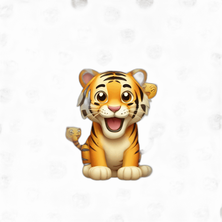 Tiger happy emoji