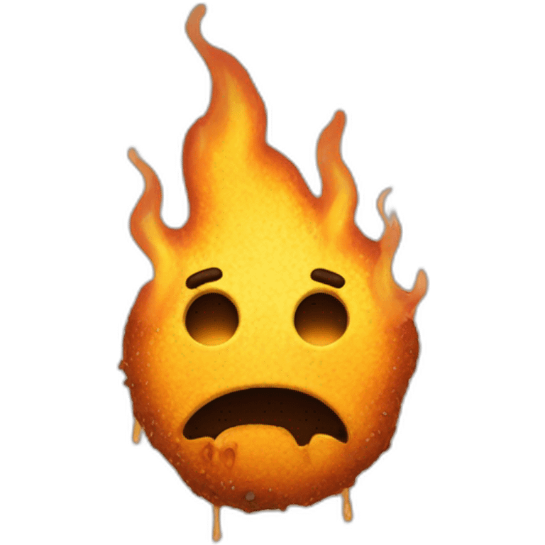 crusty emoji face burned dying emoji